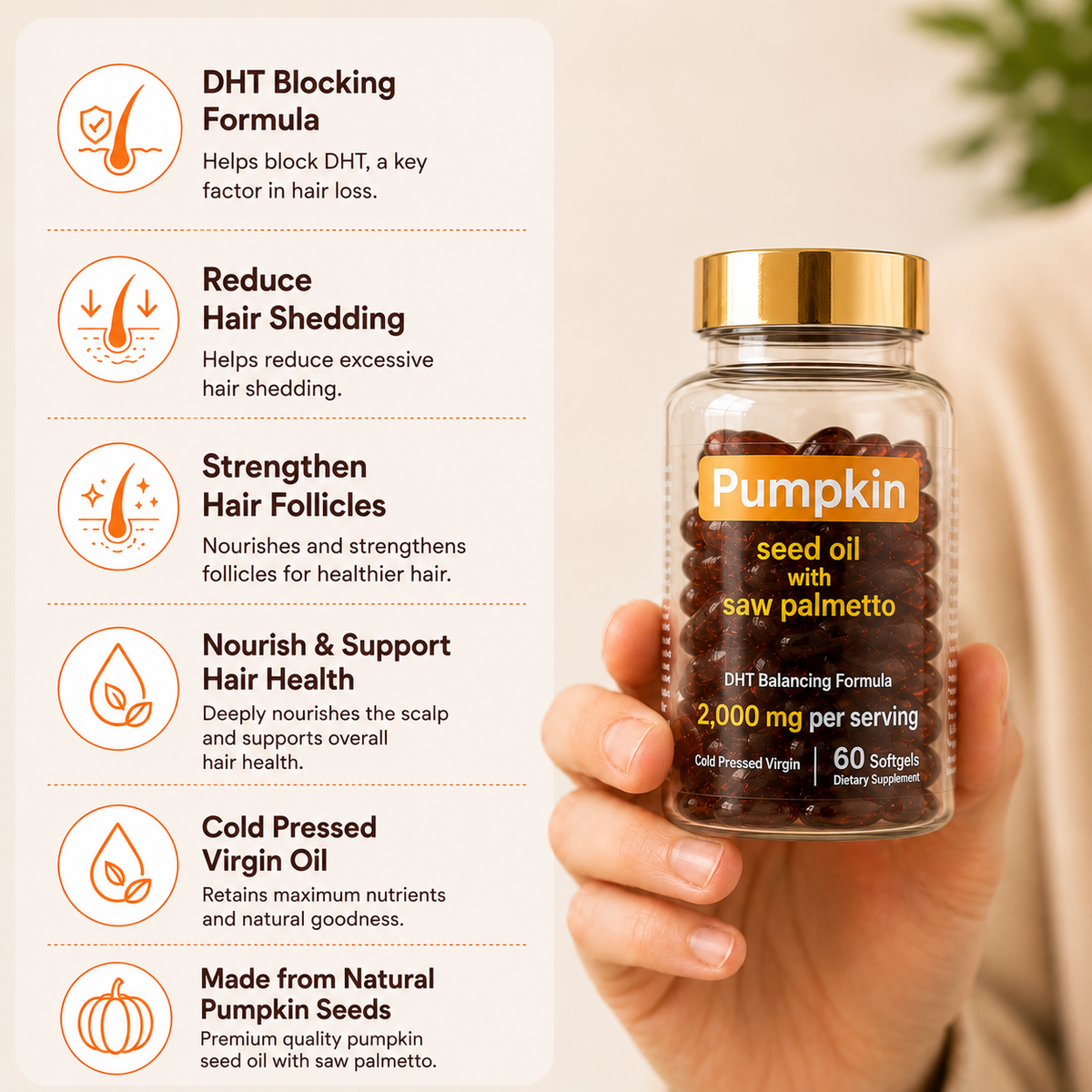 Pumpkin Seed Oil Softgel Capsules